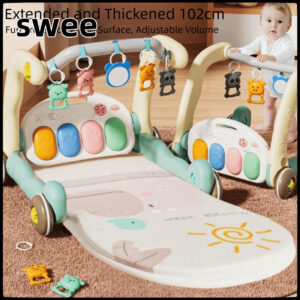 SWEE โครงฟิตเนสเปียโนเด็กของเล่นกิจกรรมอเนกประสงค์ Early Education ของเล่นผลิตภัณฑ์สาหรับเด็ก Walker Educational Pedal Game Pad เหยียบเปียโนฟิตเนส Rack ของขวัญทารกแรกเกิด