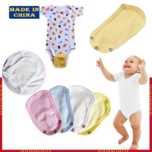 HIK หลายสีน่ารักเด็กทารกเด็กหญิง Jumpsuit ผ้าอ้อมยาว Extender Extension Solid Soft Jumpsuit บอดี้สูท Exte