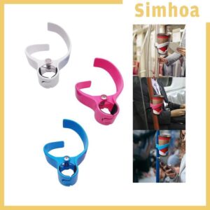 SIMHOA Holder คลิปทนทานบนถ้วยรถเข็นเด็กที่ใช้งานได้จริงที่วางแก้วกาแฟขาตั้งแก้วสาหรับเดินทางรถบัส