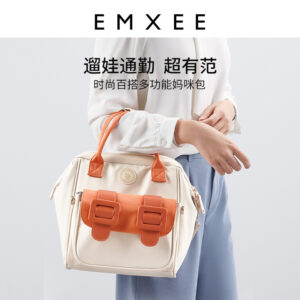 แนะนาโดย Zhu Dan Manxi Mommy Bag 2022 กระเป๋าเป้แฟชั่นสไตล์ใหม่กระเป๋าถือออกนอกบ้านน้าหนักเบากระเป๋า Messenger