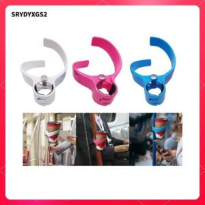 Srydyxgs2 ที่วางแก้วคลิปบนลื่นรถเข็นเด็กถ้วยชั้นวางเครื่องดื่มติดตั้งง่ายสากลทนทานสาหรับรถบัสรถไฟเดินทาง