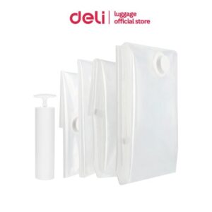 Deli ถุงสูญญากาศ ถุงเก็บสูญญากาศ ถุงเก็บเสื้อผ้า ใช้เครื่องสูบ แบบใช้มือ ประหยัดพื้นที่ Vacuum Bag