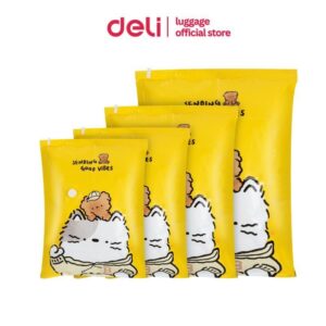 Deli ถุงสูญญากาศ ถุงเก็บเสื้อผ้า ถุงเก็บสูญญากาศ 1 ใบ ใช้เครื่องสูบ ประหยัดพื้นที่ Vacuum Bag