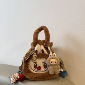 กระเป๋าข้อมือหูรูดสำหรับตุ๊กตาฮาโลวีนการ์ตูนน่ารัก ความจุมาก พกพาได้ง่ายเมื่อออกไปข้างนอกในฤดูหนาว