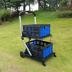 รถเข็นท่องเที่ยวกลางแจ้งแบบพกพาพับรถตั้งแคมป์สด ผู้มีอิทธิพล สมอ เดินป่าแบบพกพาเครื่องมือรถเข็น