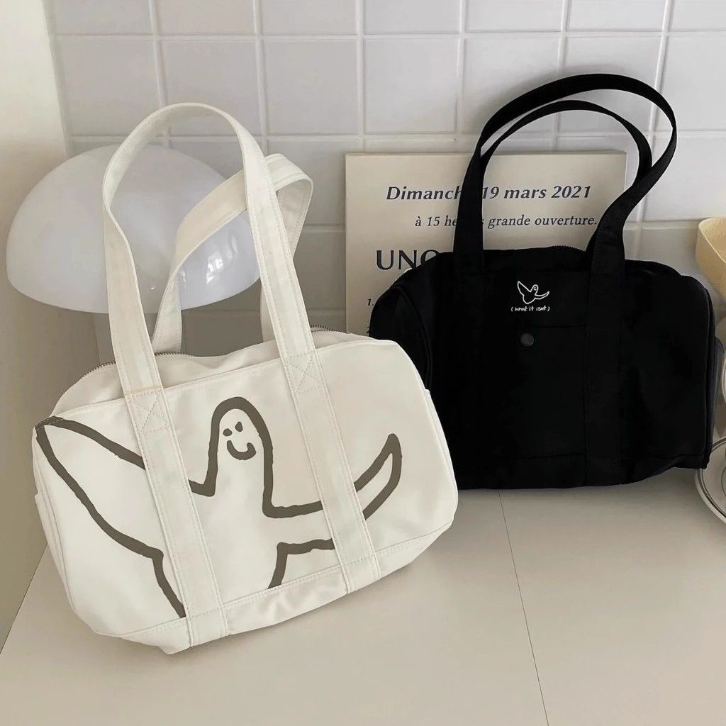 WHATITISNT กระเป๋าถือเดินทางแบบเรียบง่าย สำหรับผู้ชายและผู้หญิง