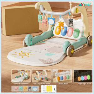 MILD Baby Piano Fitness FrameMultiFunctional Pedal Game Pad Early Education ของเล่นกิจกรรมน่ารัก Walker การศึกษาเหยียบเปียโนฟิตเนส Rack 0 ถึง 3 เดือน