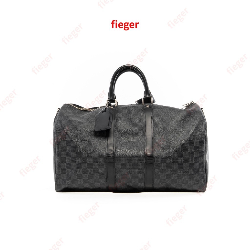 ของแท้ LV KEEP ALL 45 GRAPHITE DAMIER CANVAS SHW มีใบรับประกัน ตรวจสอบได้ทุกใบ