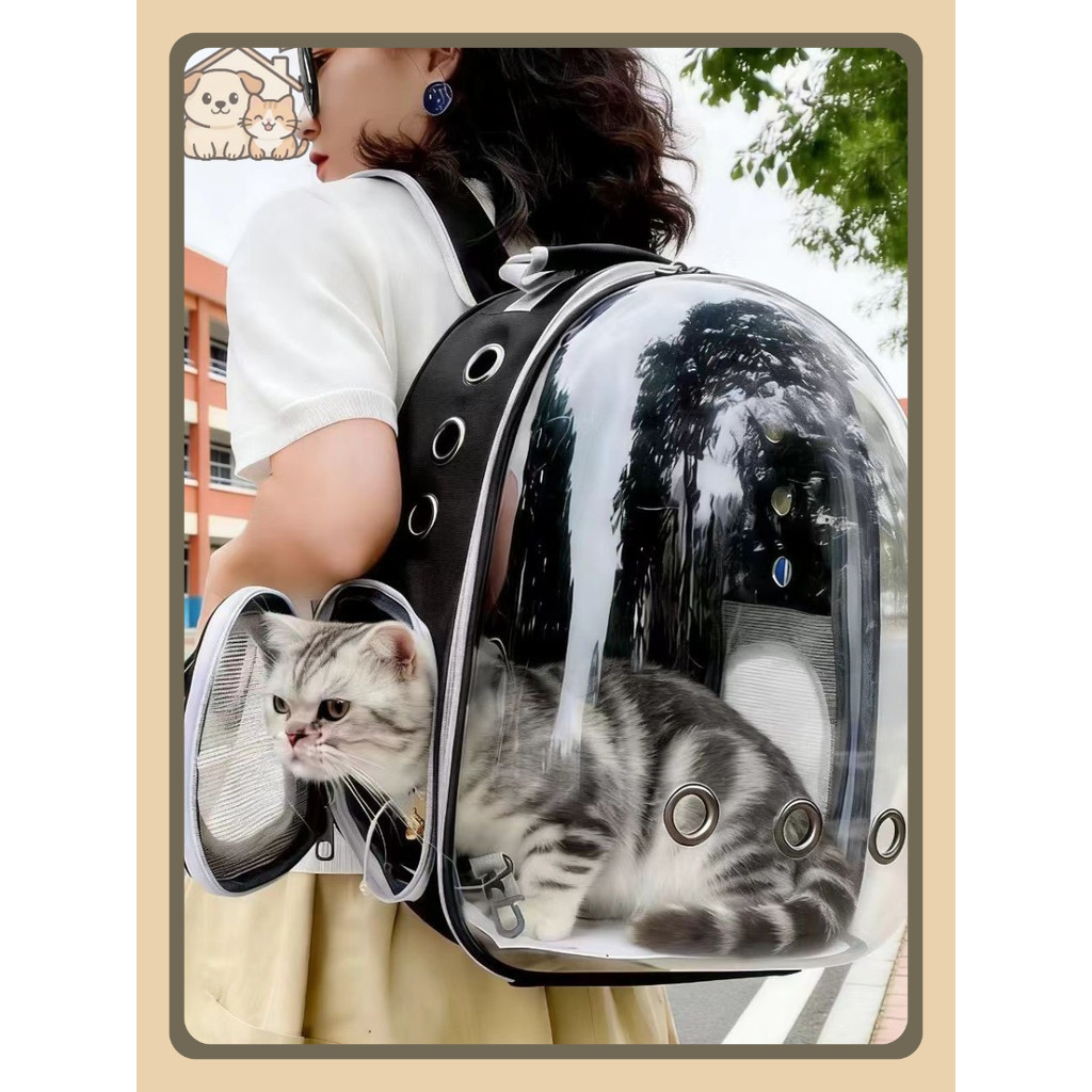 YTL กระเป๋าอวกาศสัตว์เลี้ยงสะพายหลัง แคปซูลอวกาศ กระเป๋าสะพายคู่ กระเป๋าาถือ สะดวกในการพกพา