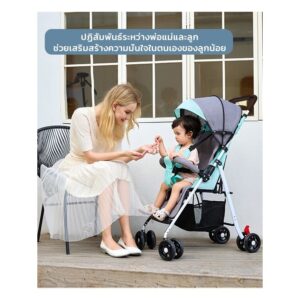 รถเข็นเด็ก รถเข็นเด็กเอนกประสงค รถเข็นเด็กพับได้ 055 ปี ล้อมีเบรค