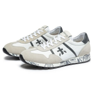 PREIMATA PREMIUA รองเท้าผู้ชาย 2023 สไตล์ใหม่ HighEnd สบายแฟชั่น Casual 483 รองเท้าสีขาว