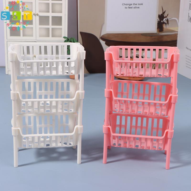 ST 112 Dollhouse Mini Food ตะกร้าเก็บผลไม้ตุ๊กตา House Stackable ตะกร้าอุปกรณ์ตกแต่งตุ๊กตา th