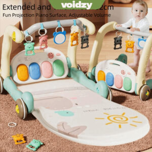 VOIDZY เด็กเปียโนฟิตเนสกรอบMultiFunctional Pedal เกม Pad Early Education ของเล่นผลิตภัณฑ์เด็กกิจกรรมของเล่นการศึกษา Walker เหยียบเปียโนฟิตเนส Rack 0 ถึง 3 เดือน