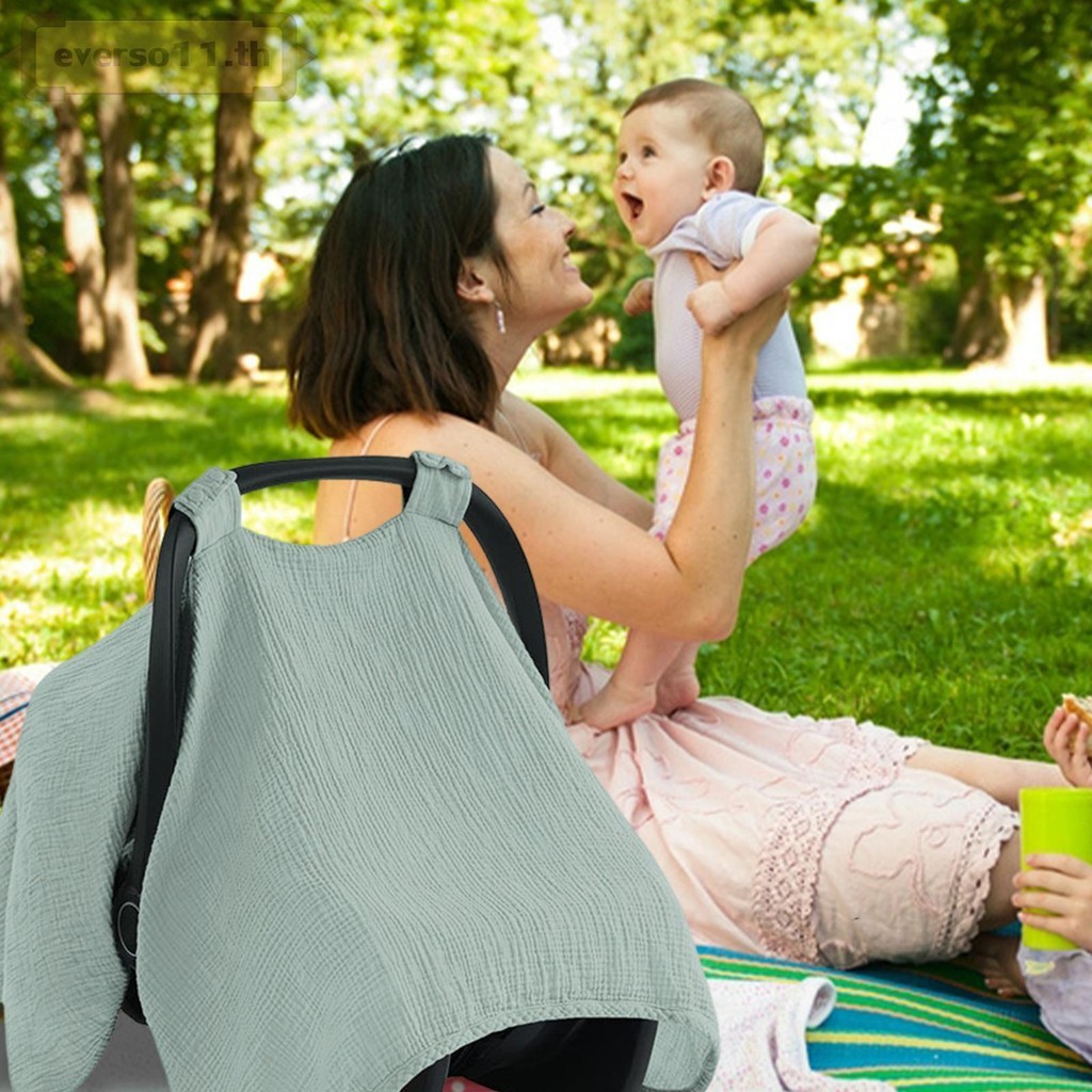 2 ชิ้นสบายเด็กรถที่นั่งแบบพกพาผ้าฝ้ายผู้ให้บริการทารกปกปฏิบัติทารกรถที่นั่งหลังคา ร้านค้า8905