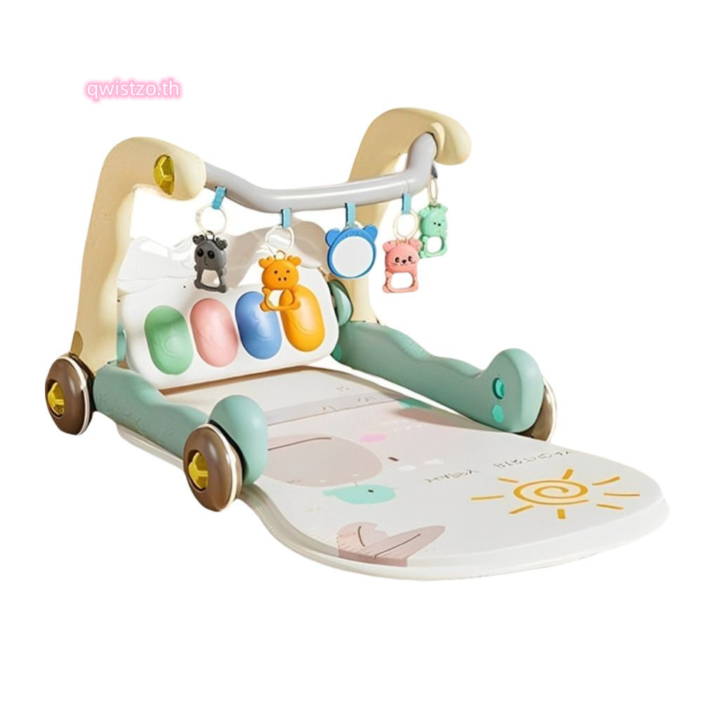 QWISTZO Baby Piano Fitness Frame Educational MultiFunctional Early Education Toys ผลิตภัณฑ์สาหรับเด็กของเล่นกิจกรรมเหยียบแผ่นเกม Walker Pedal Piano Fitness Rack ของขวัญทารกแรกเกิด
