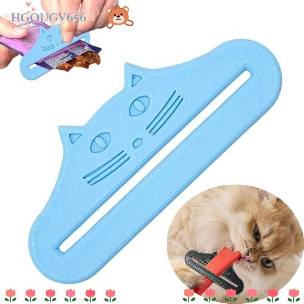 HGOUGVT Cat Treat Squeezer Cat Shape กันน้า Cat Treat Feeder ช้อนแบบพกพาปรับReusable Squeezer อาหารแมวกระเป๋า Squeezer สาหรับแมวอาหารสัตว์เลี้ยงเหลว