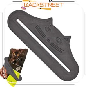 BACKSTAGE Cat Treat Squeezer Cat Shape กันน้า Cat Treat Feeder ช้อน Multifunctional Reusable บีบเครื่องมือปรับอาหารแมวกระเป๋า Squeezer ซอสเนื้อแพ็ค