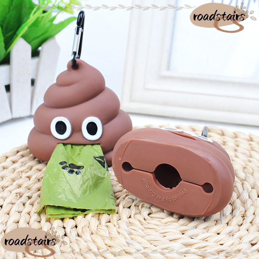 ROADSTAIRS Pet Waste Bag Dispenser เครื่องมือทาความสะอาดแบบพกพา Fecal Shape ถุงขยะ Litter Picker กล่องเก็บสุนัข