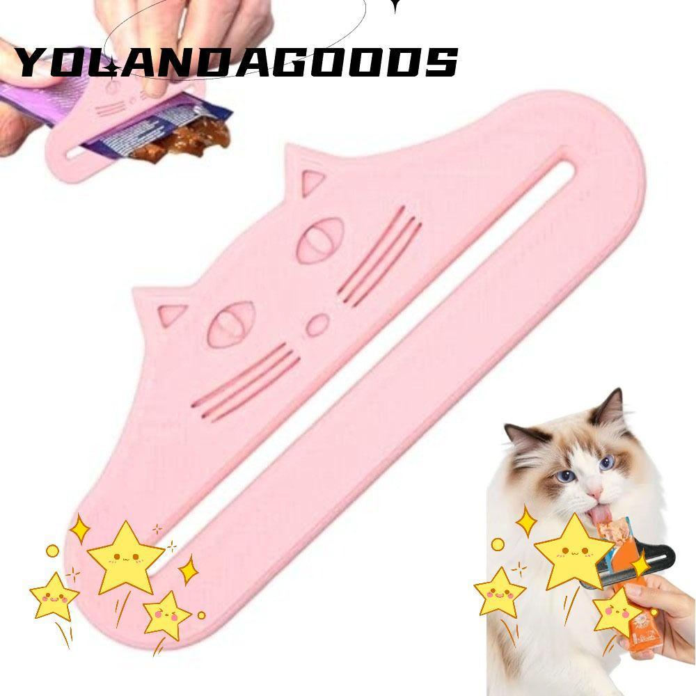 YOLA Cat Treat Squeezer Cat Shape กันน้า Cat Treat Feeder ช้อน Multifunctional Reusable บีบเครื่องมือปรับอาหารแมวกระเป๋า Squeezer สาหรับแมวอาหารสัตว์เลี้ยงเหลว