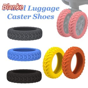 BLANKE 8 ชิ้นเซ็ตกระเป๋าเดินทางล้อป้องกันเสียงเงียบลดล้อกระเป๋าเดินทางล้อรองเท้าซิลิโคนลดเสียงรบกวนรถเข็นกล่องล้อฝาครอบ