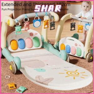 SHAR เด็กเปียโนฟิตเนสกรอบการศึกษา MultiFunctional Early Education ของเล่นกิจกรรมน่ารักของเล่นเหยียบแผ่นเกม Walker เหยียบเปียโนฟิตเนส Rack 0 ถึง 3 เดือน