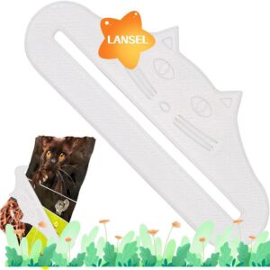 LANSEL Cat Treat Squeezer Cat Shape กันน้า Cat Treat Feeder ช้อนปรับReusable บีบเครื่องมืออาหารแมวกระเป๋า Squeezer สาหรับแมวอาหารสัตว์เลี้ยงเหลว