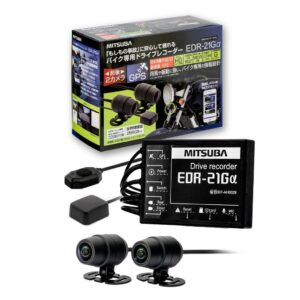 MITSUBA Drive Recorder for Motorcycles  Full HD 2MP HighSpec Model with Front and Rear Cameras  GPS EDR21GDirect from JAPAN