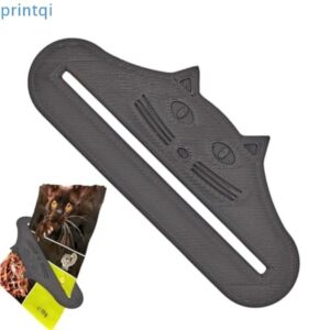 PRINTQI Cat Treat Squeezer Cat Shape Waterproof Cat Treat Feeder SpoonReusable Adjustable Squeezer อาหารแมวกระเป๋า Squeezer Meat Sauce Pack