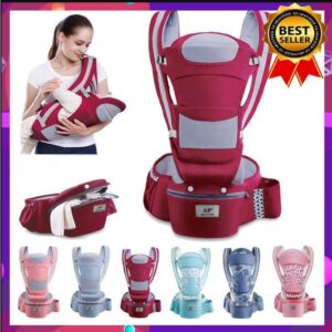 เป้อุ้มเด็ก Hip Seat 3in1 แบบมีที่นั่ง ที่นั่งคาดเอว ที่อุ้มเด็ก พร้อม เป้สะพายเด็ก ถอดประกอบและหลังได้ ระบายอากาศ