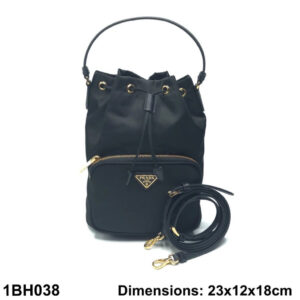พร้อมส่งNew Prada Duet ReNylon bucket bag สีดำรุ่นฮิต ถูกสุด