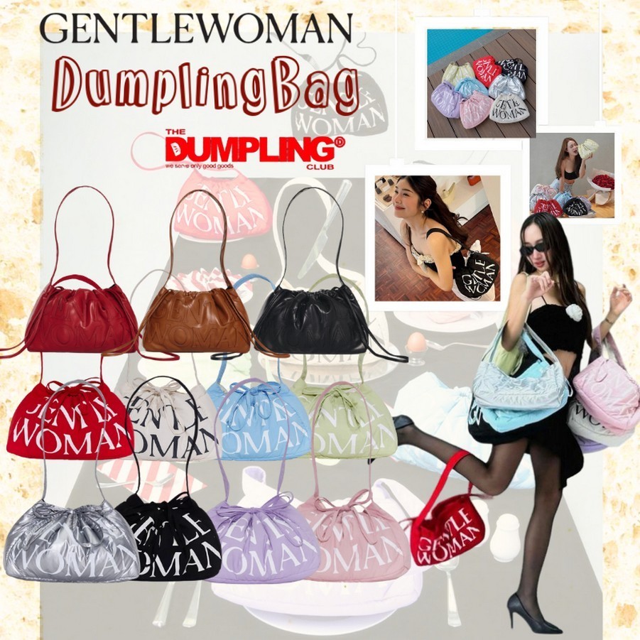 ใช้โค้ดลดได้ พร้อมส่งGentlewoman Sola Dumpling Bag กระเป๋าเกี๊ยว drawstring bag Crossbody กระเป๋าผ้า gentlewomen