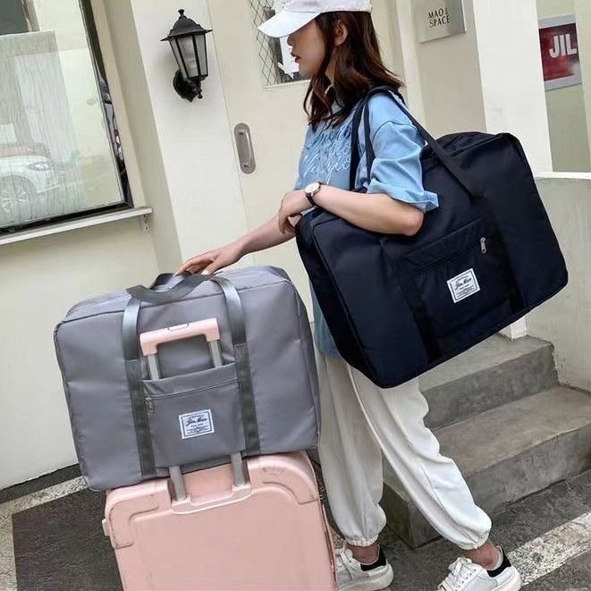 สไตล์เกาหลี กระเป๋าขนาดใหญ่สำหรับเดินทาง กันน้า สะดวกในการพกพา กระเป๋าเดินทางกีฬา