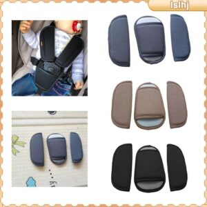 Lslhj 3x สายคล้องไหล่ Universal รถไหล่ Pads ฝาครอบเข็มขัด Pad สาหรับรถที่นั่ง Booster เข็มขัดนิรภัย