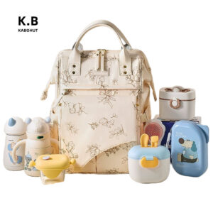 Kabohut กระเป๋าเป้สะพายหลัง กระเป๋าผ้าอ้อมเด็ก กระเป๋าใส่อุปกรณ์เด็ก สำหรับเดินทาง จุของได้เยอะ กันน้ำ