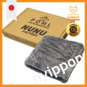 POML Nunu Factory Micro MEGA DRYING TOWEL with a micro size and mega absorbency Versatile wiping areas Size 40cm x 40cm Pomuru car cleaning products Micro MEGA drying towel