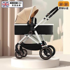ทารกพับนาเข้าภูมิทัศน์สูงเด็กทารกทารกแรกเกิดรถเข็นเด็กการดูดซึมช็อกสามารถนั่งนอนรถเข็นเด็กทารกสหราชอาณาจักรน้าหนักเบา IXES