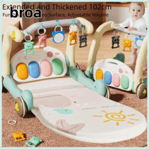 BROA Baby Piano Fitness Frame Educational MultiFunctional Early Education Toys Cute Pedal Game Pad กิจกรรมของเล่น Walker Pedal เปียโนฟิตเนส Rack 0 ถึง 3 เดือน