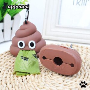 APPEAEA ถุงเซ่อถุงขยะกล่องเก็บตื่นเต้นอุจจาระรูปร่างอุปกรณ์สัตว์เลี้ยงแบบพกพาเครื่องจ่ายสุนัข