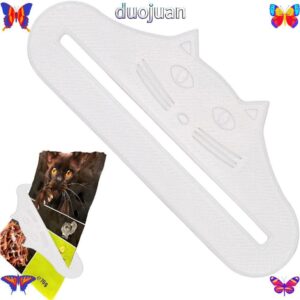 DUOJUAN Cat Treat Squeezer Cat Shape กันน้า Cat Treat Feeder ช้อน บีบเครื่องมือนากลับมาใช้ใหม่ปรับอาหารแมวกระเป๋า Squeezer สาหรับแมวอาหารสัตว์เลี้ยงเหลว