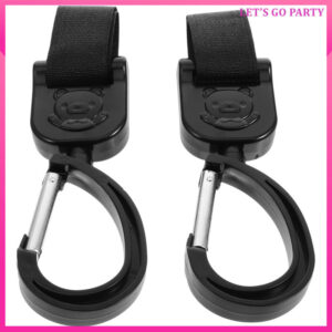 Universal ชุดแขวนรถเข็น 2 ชิ้น สีดำ ติดตั้งง่าย น้ำหนักเบา อัลลอยและพลาสติก