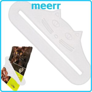 MEERR Cat Treat Squeezer Reusable Cat Shape Cat Treat Feeder ช้อน Multifunctional Adjustable Squeezer เครื่องมือกันน้า Cat Treat Dispenser ชุดซอสเนื้อ