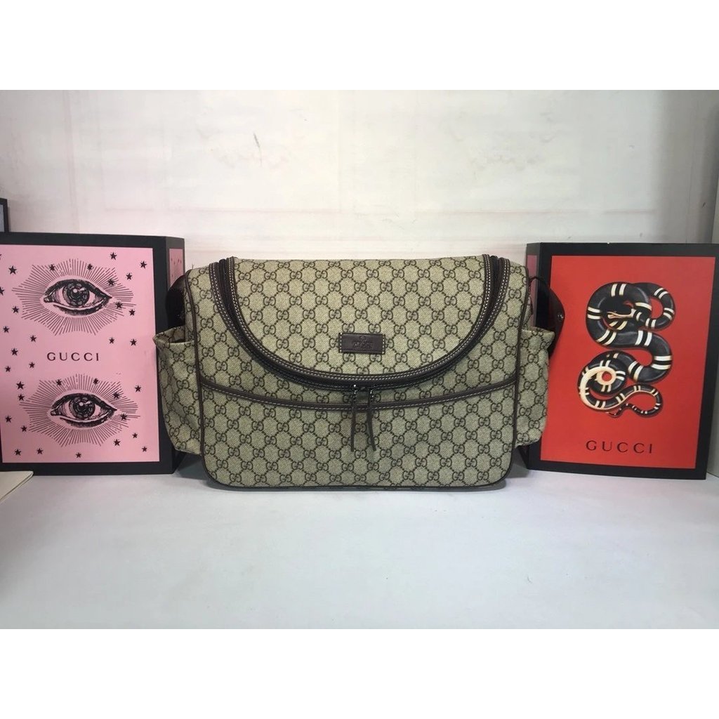 GUCCI GUCCI Daigou เกรดสไตล์ใหม่แม่เด็กกระเป๋าแม่ไหล่กระเป๋า Messenger กระเป๋าเดินทางกระเป๋าเดินทางธุรกิจ