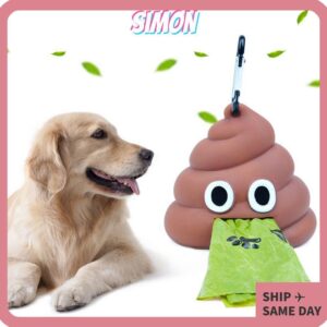 SIMON เครื่องจ่ายถุงขยะสัตว์เลี้ยง Poop Pouch Carrier Holder ถุงขยะอุปกรณ์สัตว์เลี้ยงแบบพกพา Picker เครื่องจ่ายสุนัข