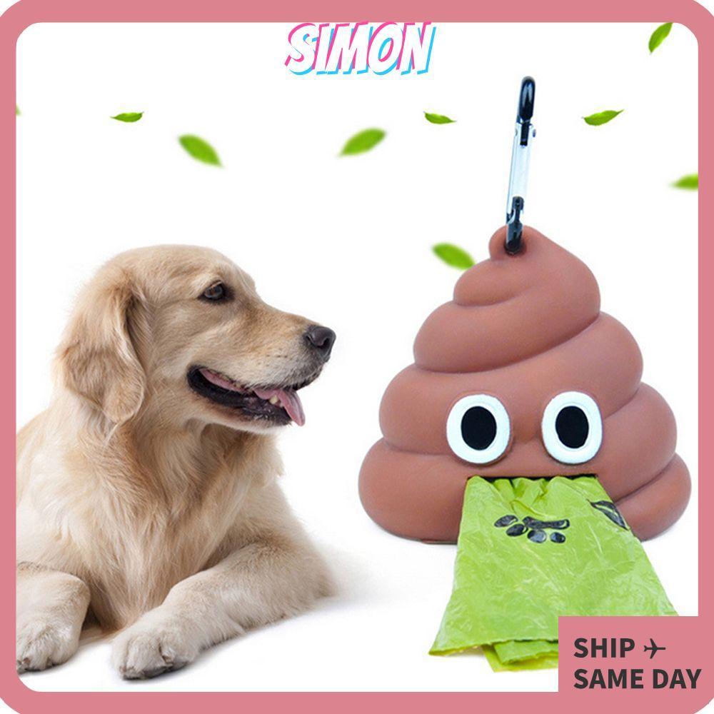 SIMON เครื่องจ่ายถุงขยะสัตว์เลี้ยง Poop Pouch Carrier Holder ถุงขยะอุปกรณ์สัตว์เลี้ยงแบบพกพา Picker เครื่องจ่ายสุนัข
