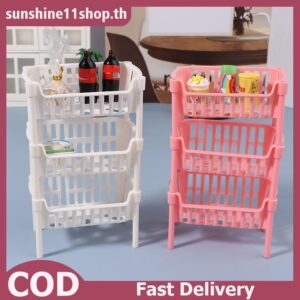 SUNSHOP 112 Dollhouse Mini Food ตะกร้าเก็บผลไม้ตุ๊กตา House Staable ตะกร้าอุปกรณ์ตกแต่งตุ๊กตา TH