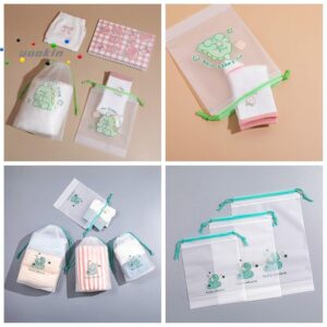 UOOKIN Drawstring Bag PE DustProof Shoes Storage Bags Durable Matte Transparent Waterproof Hanging Bags กระเป๋าเดินทาง Sorting Package Outdoor TravelBusness Trip