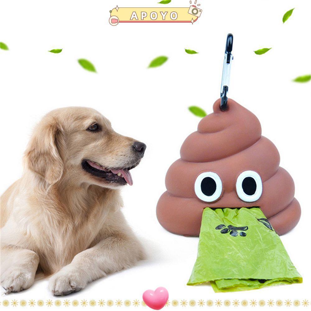 APOYO เครื่องจ่ายถุงขยะสัตว์เลี้ยง Litter Picker Carrier Holder Fecal Shape ถุงขยะแบบพกพาอุปกรณ์สัตว์เลี้ยงเครื่องจ่ายสุนัข