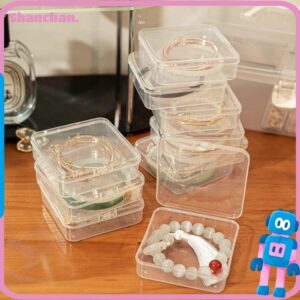 ชานชาน กล่องสร้อยข้อมือ 1 ชิ้น ที่เก็บของตั้งโต๊ะเครื่องใช้ในบ้านกล่องเก็บเครื่องประดับฝาพับมินิพลาสติกกันฝุ่น