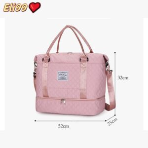 กระเป๋าเดินทางแฟชั่นสำหรับผู้หญิง กระเป๋ากันน้ำขยายได้จุได้เยอะกระเป๋าเดินทางยิม