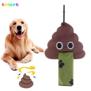 AMORA Poop Bag เครื่องมือทาความสะอาด Poop Pouch อุปกรณ์สัตว์เลี้ยง ถุงขยะ รูปร่างอุจจาระ Litter Picker Dog Dispenser